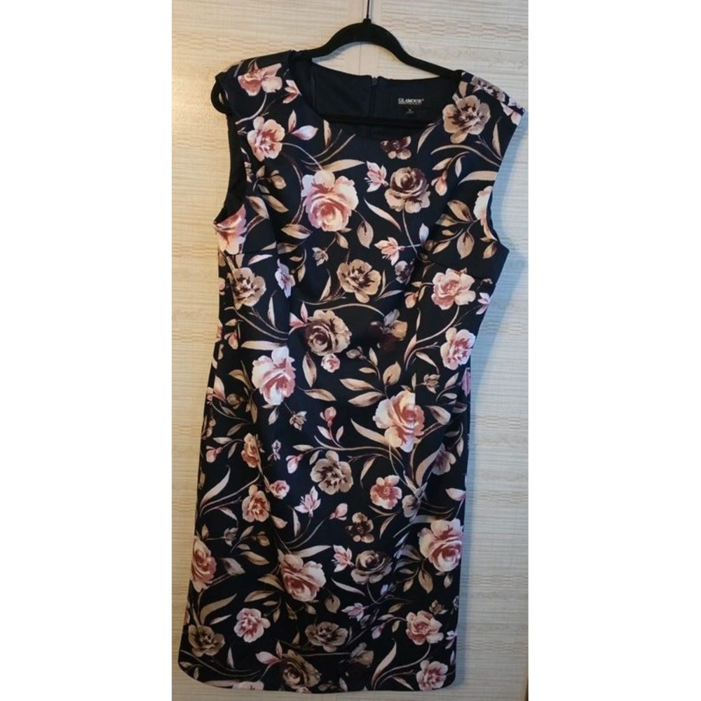 Glamour Womens 16 Floral Sheath Dress